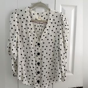 Anthropologie polka dot shirt